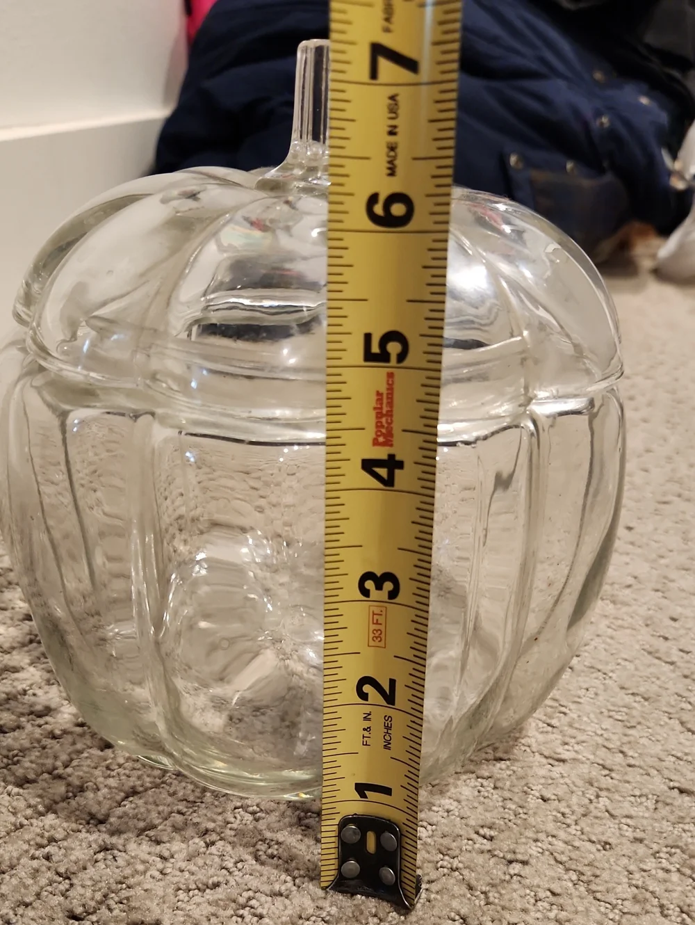 Clear Glass Pumpkin Candy Jar - Home Accents